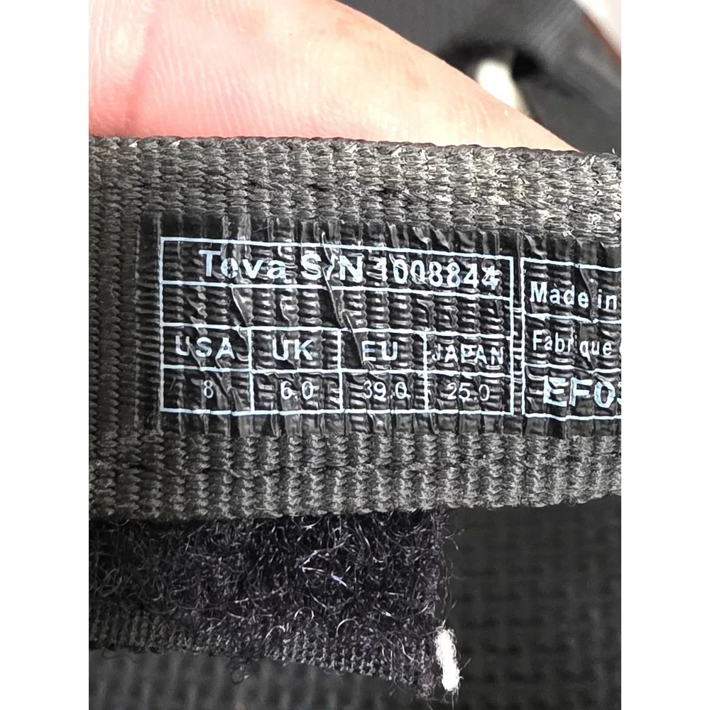 TEVA Platform Universal Black & Red Sport Sandals Adjustable Straps Women's Size